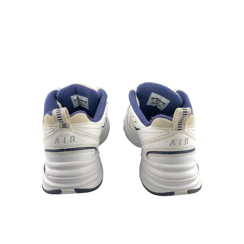 Nike Air Monarch IV 4 White Silver Navy Retro Men Casual Chunky Shoes 415445-102
